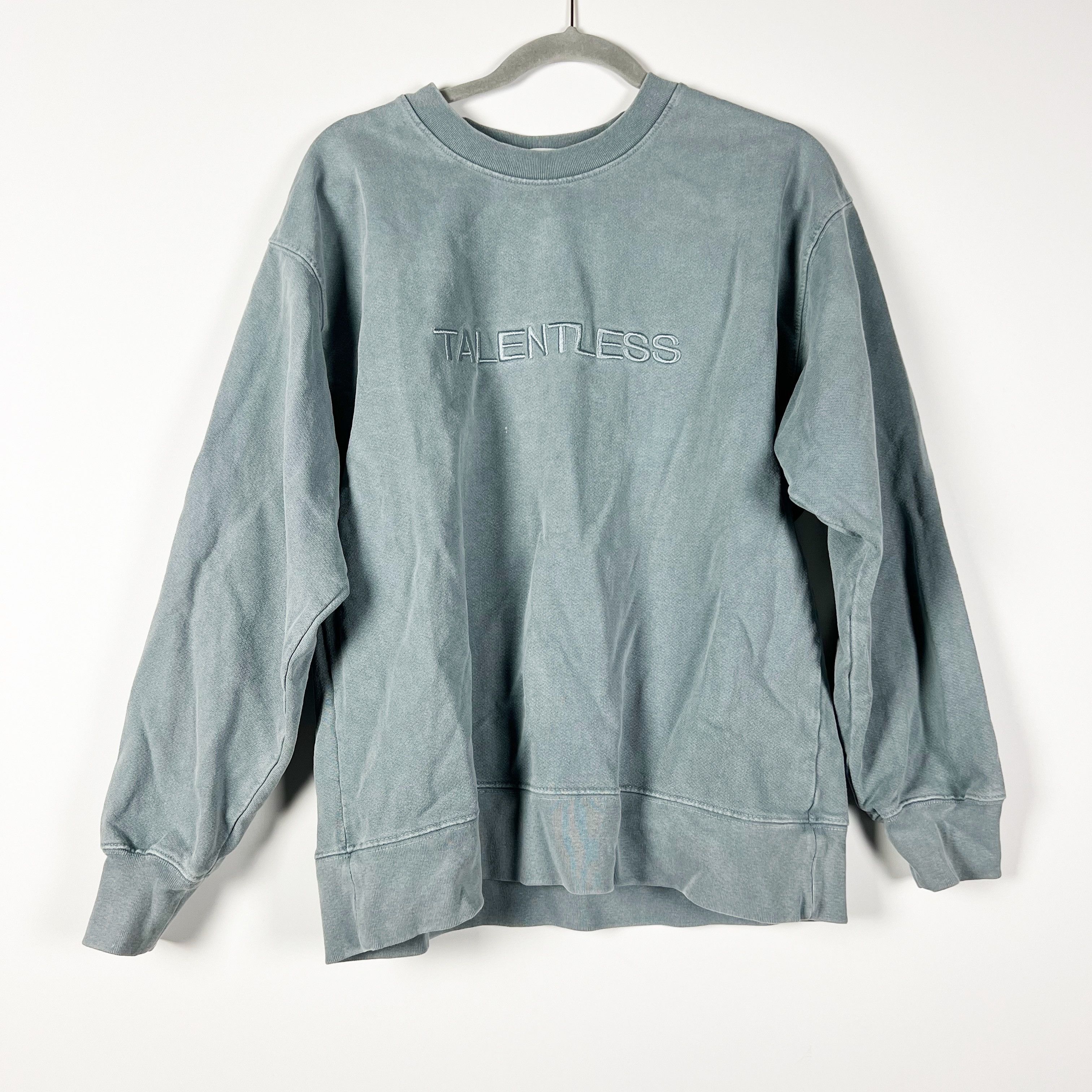 Talentless Logo Embroidered Stitched Crew Neck