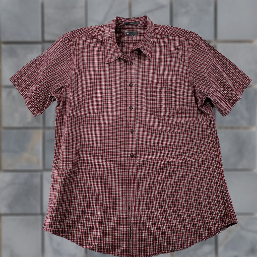 Eddie Bauer Eddie Bauer Shirt Mens XL Tall Red Black Plaid Classic Fit Short Sleeve Pocket Button-Up Size US XL / EU 56 / 4 - 1 Thumbnail