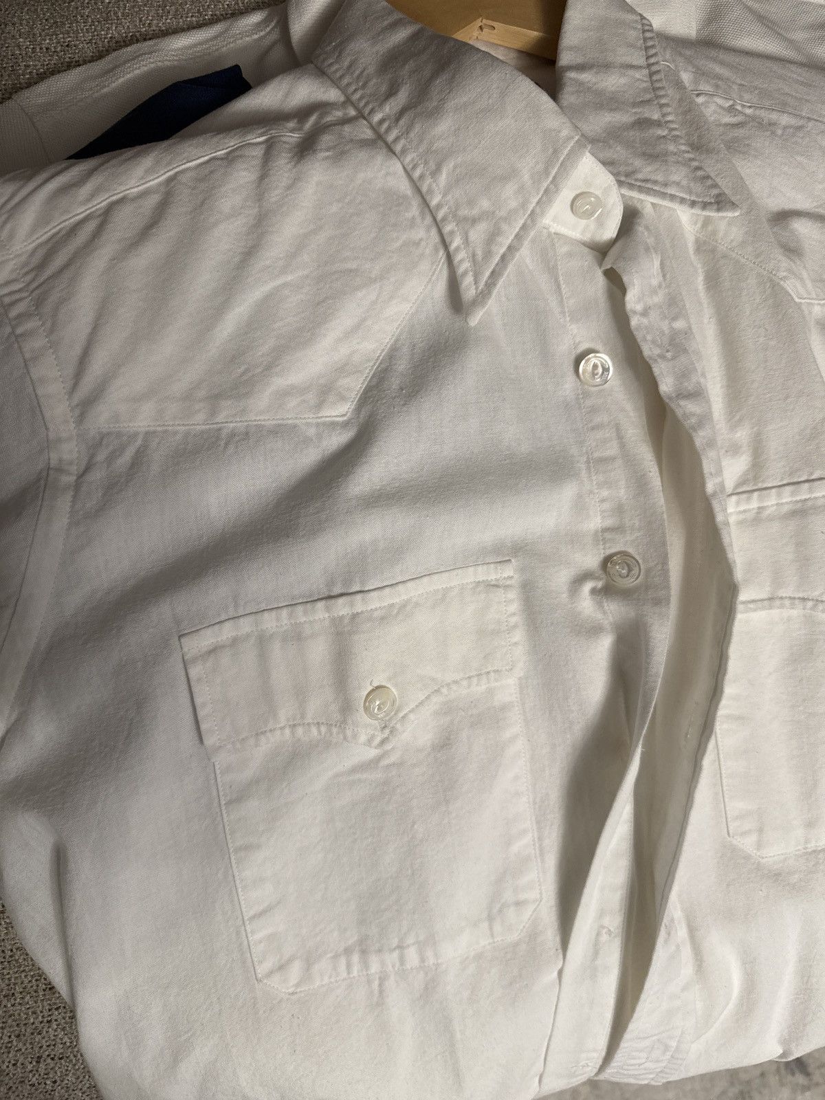 Drake's Drakes white western double pocket shirt XXL Size US XXL / EU 58 / 5 - 4 Thumbnail