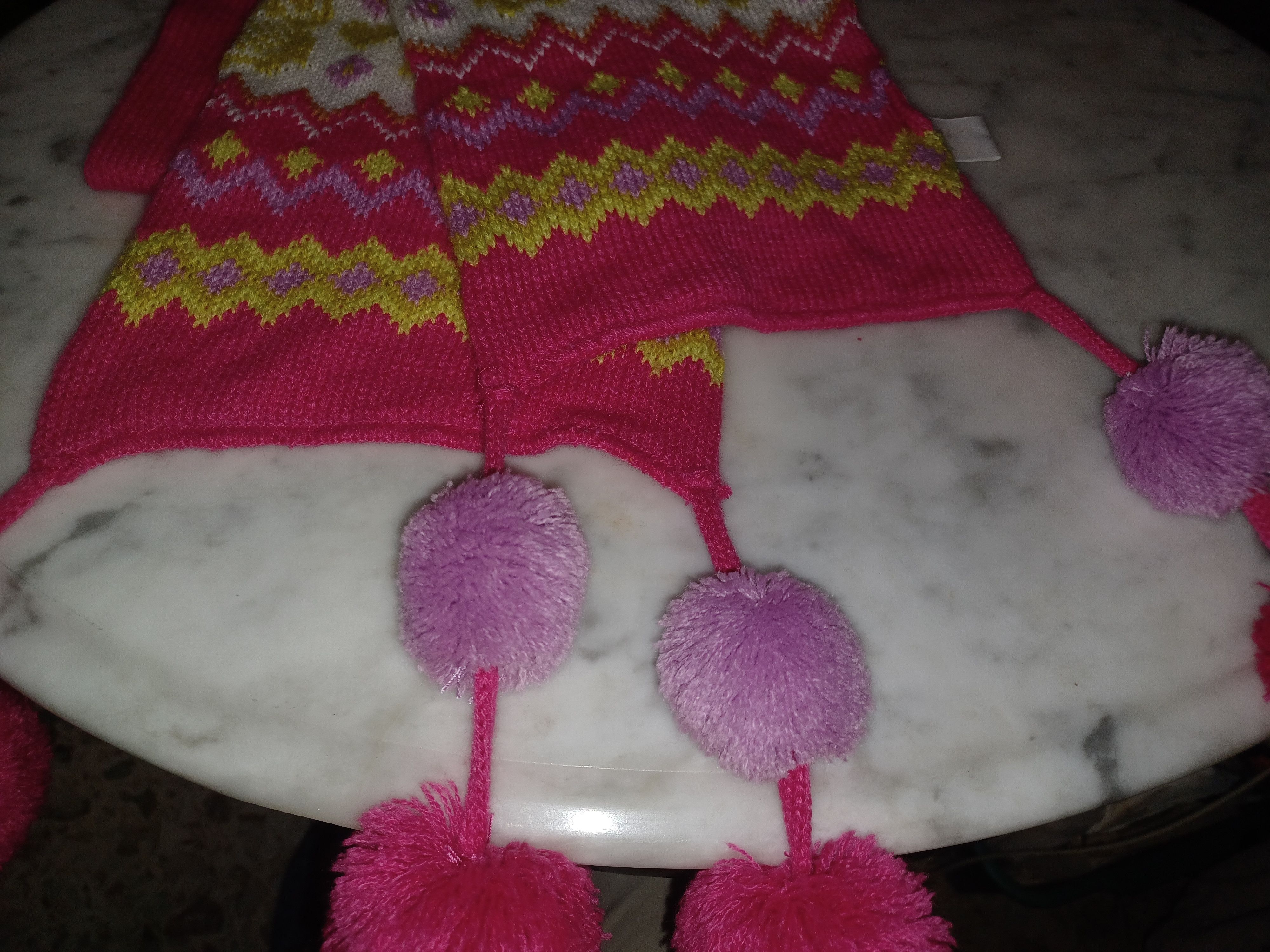Arizona Jean Co. Arizona Winter Scarf with Pom Poms Xtra Long Pink Size ONE SIZE - 1 Thumbnail