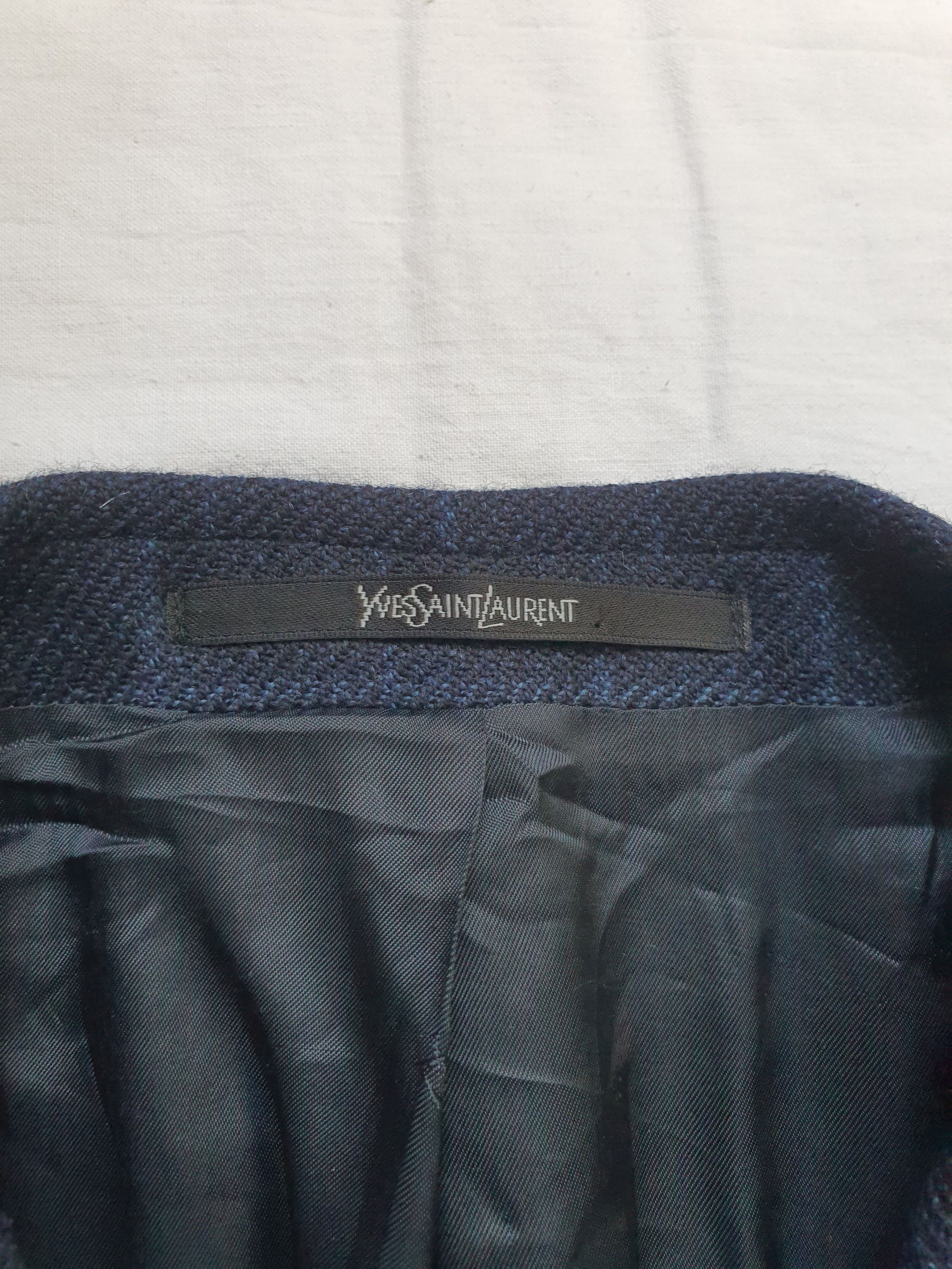 Yves Saint Laurent Vintage (80s 90s) Windowpane Sports Coat Jacket Size 40R - 5 Thumbnail