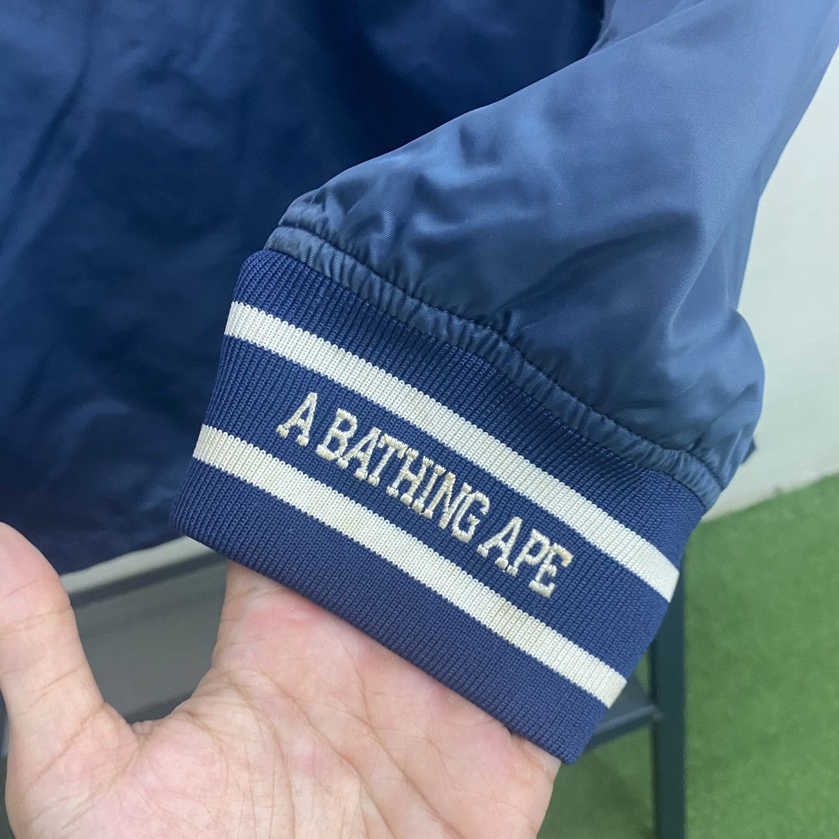 Bape A Bathing Ape Navy Blue 93 Logo Coack Jacket, size large Size US L / EU 52-54 / 3 - 7 Thumbnail