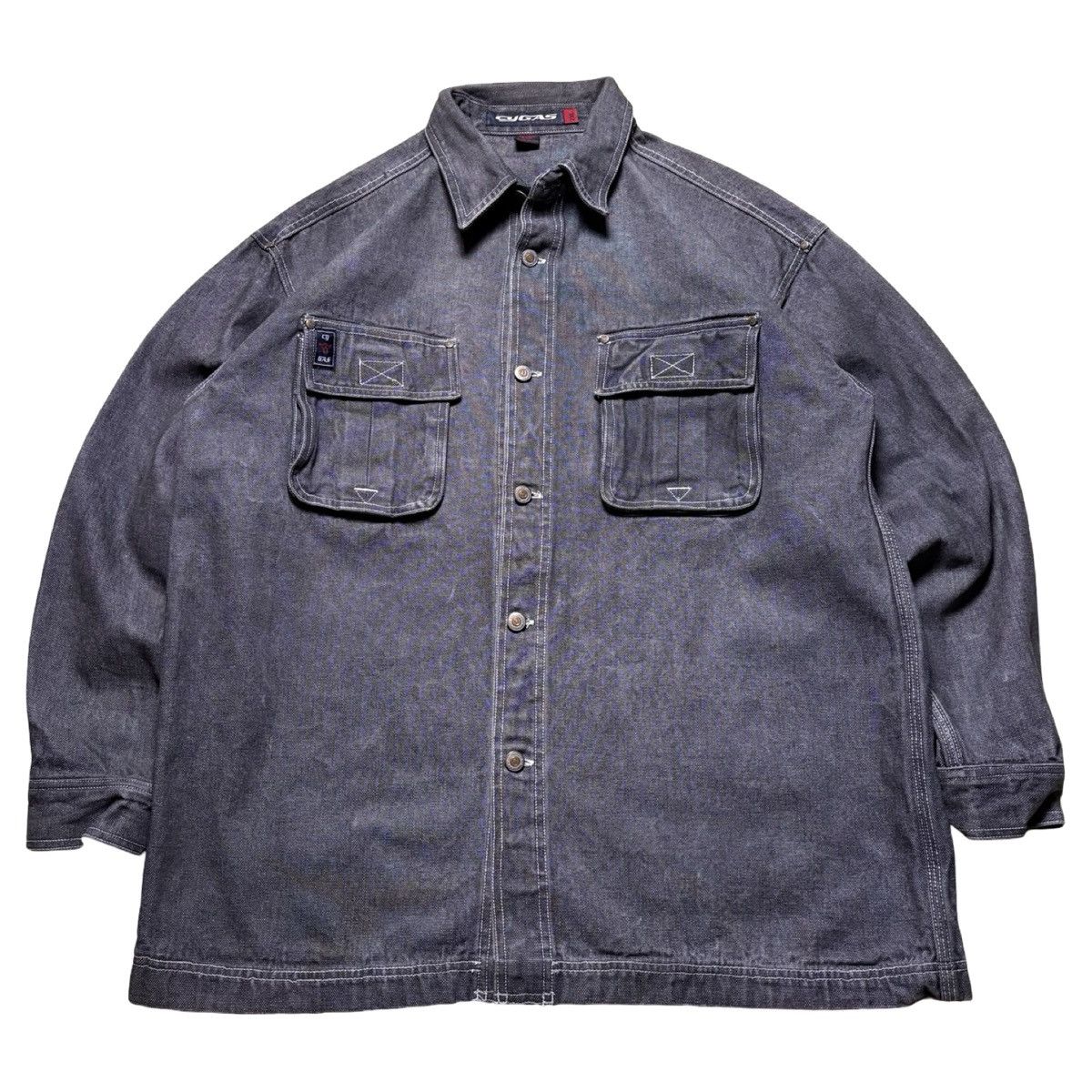 Other Vintage Y2K Cygas Denim Trucker Jacket Grey Mens 2XL Rap Hip Size US XXL / EU 58 / 5 - 1 Thumbnail