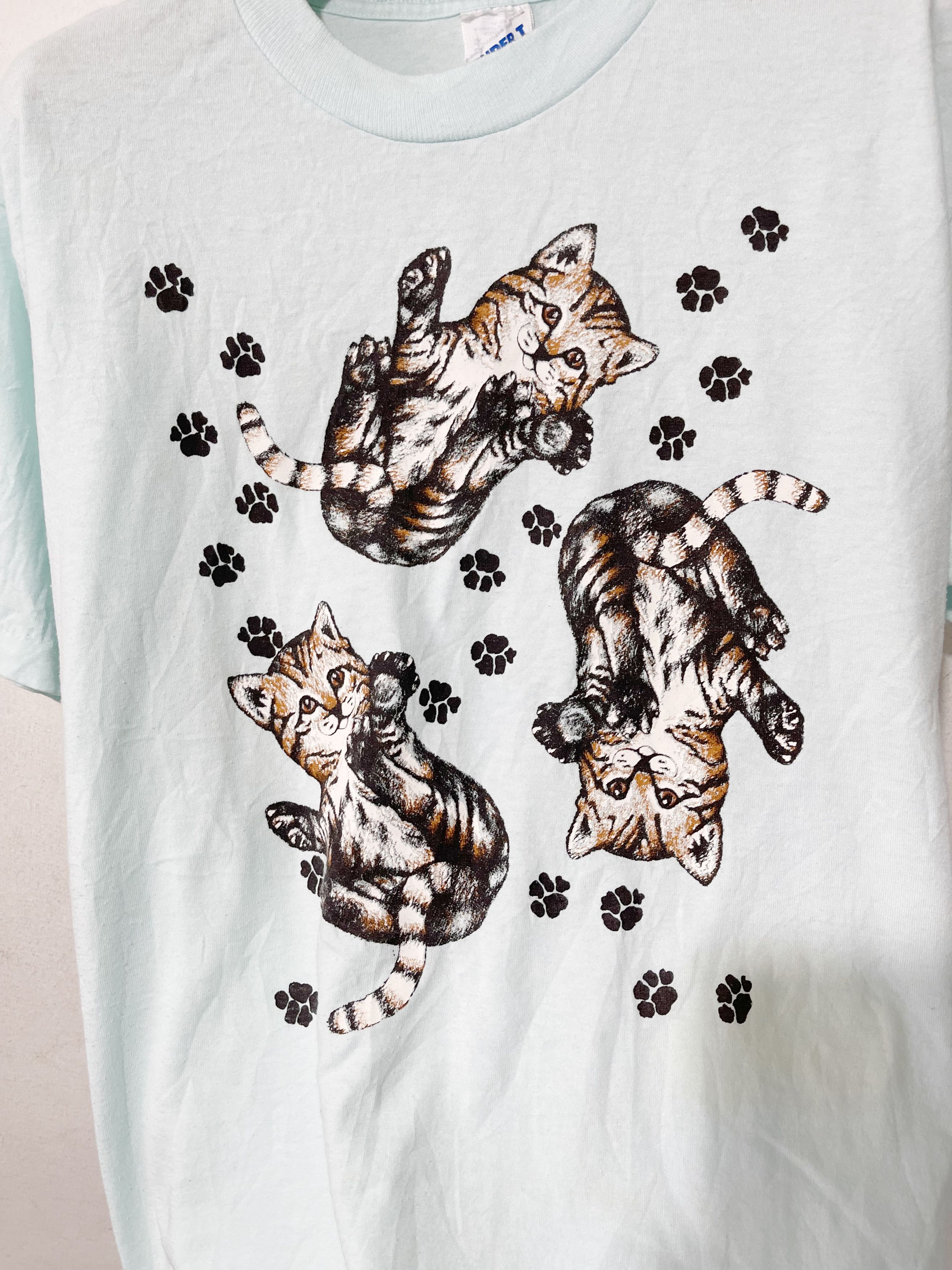 Vintage Vintage 90s Cat Shirt Size US M / EU 48-50 / 2 - 2 Thumbnail