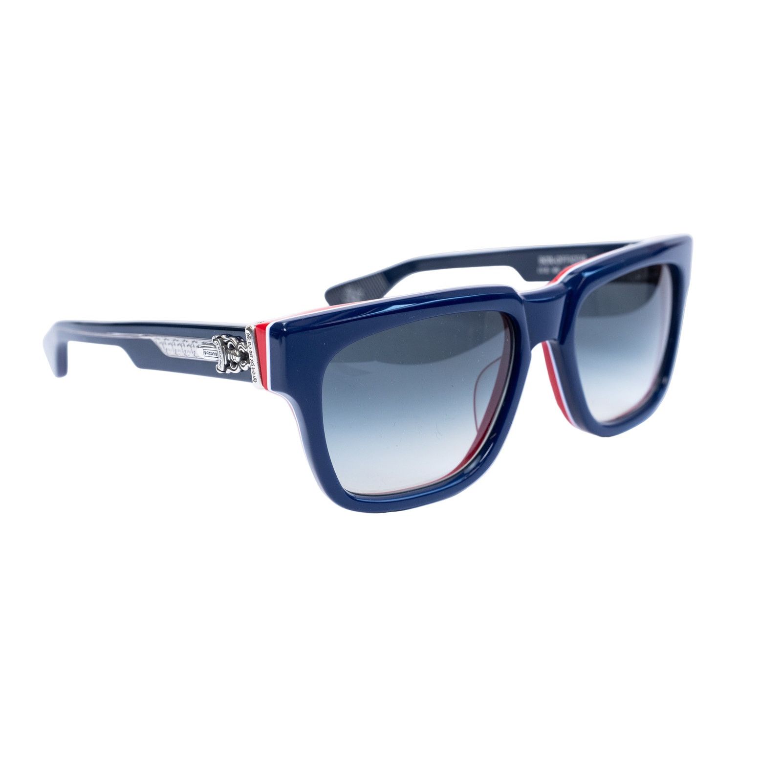 Chrome Hearts Box Officer Navy Blue/Red Sunglasses Size ONE SIZE - 2 Thumbnail