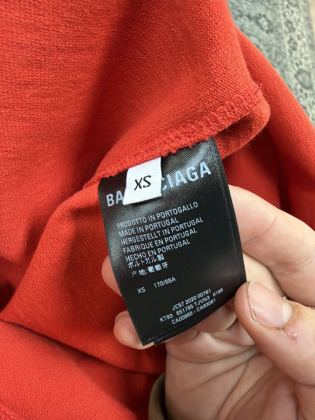 Balenciaga Balenciaga denma name tag t shirt red Size US XS / EU 42 / 0 - 5 Thumbnail