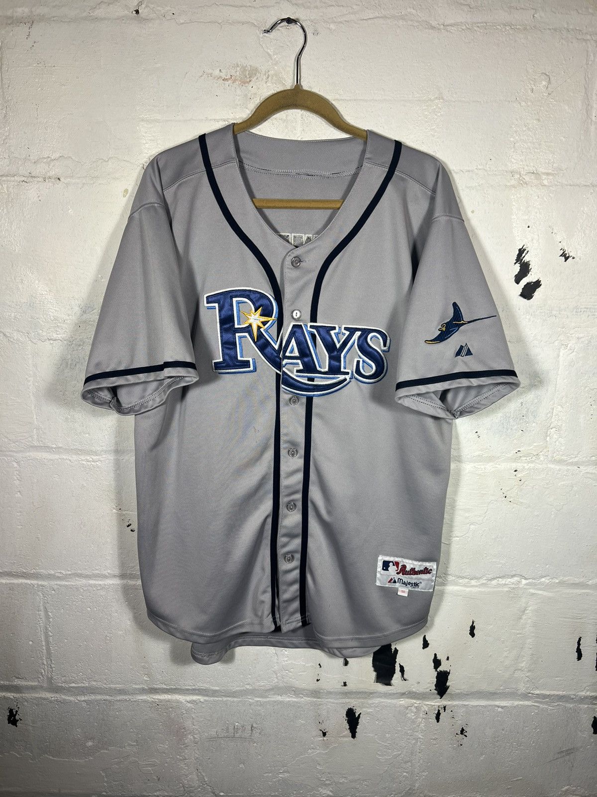 Tampa Bay Rays Baseball Mens Sizes XL 2XL 3XL 4XL 5XL 6XL Tall Majestic