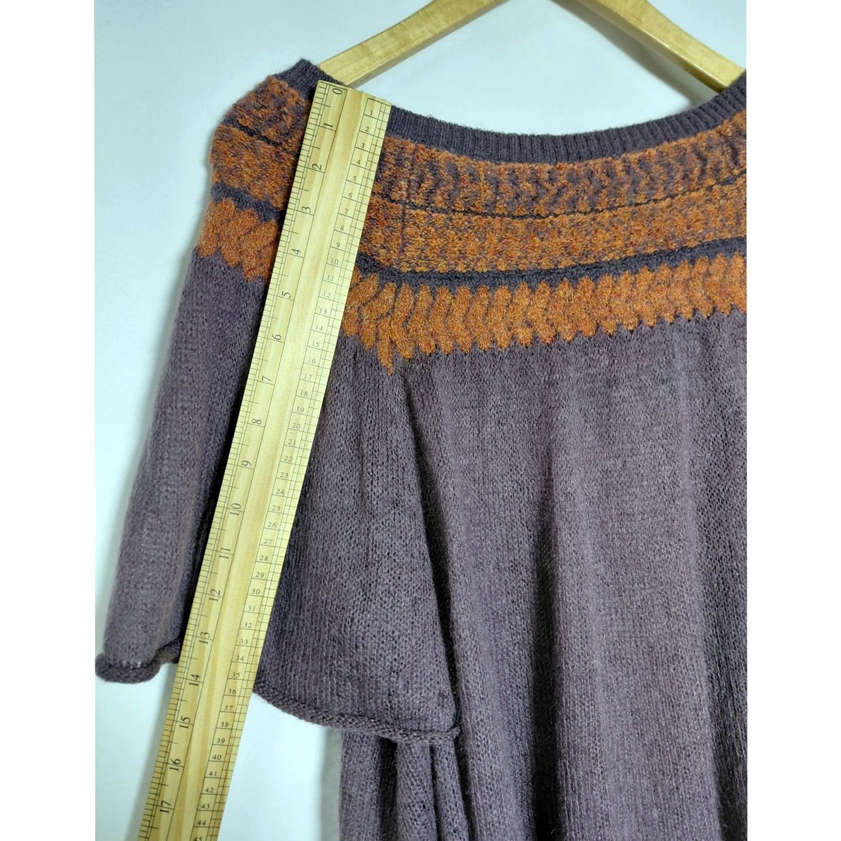 Free People Free People Off-Shoulder Knit Top Purple Orange Short Sleeve Women XS Size XS / US 0-2 / IT 36-38 - 6 Thumbnail