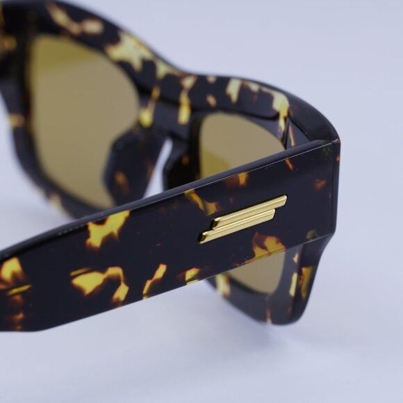 Bottega Veneta Bottega Veneta BV1357S 003 Sunglasses Havana Square Frame Size ONE SIZE - 9 Thumbnail