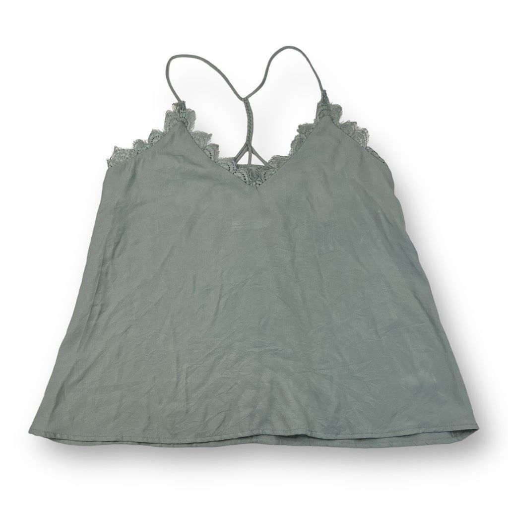 Débardeur Femme Vert Rafael Taille S - Détails Perles - Pour Le Travail Ou Sortie