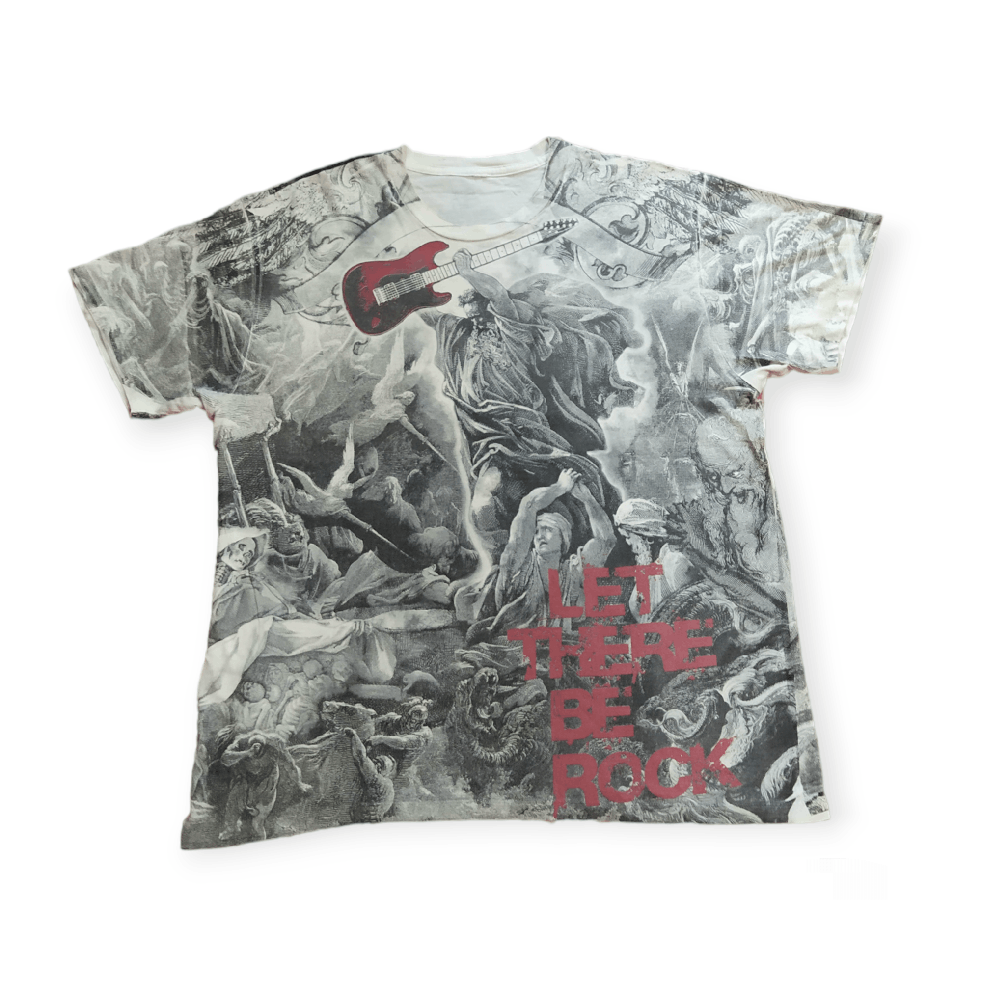 Vintage Heavy Metal Rock Graphic "Let There Be Rock" All Over Size US XL / EU 56 / 4 - 1 Thumbnail
