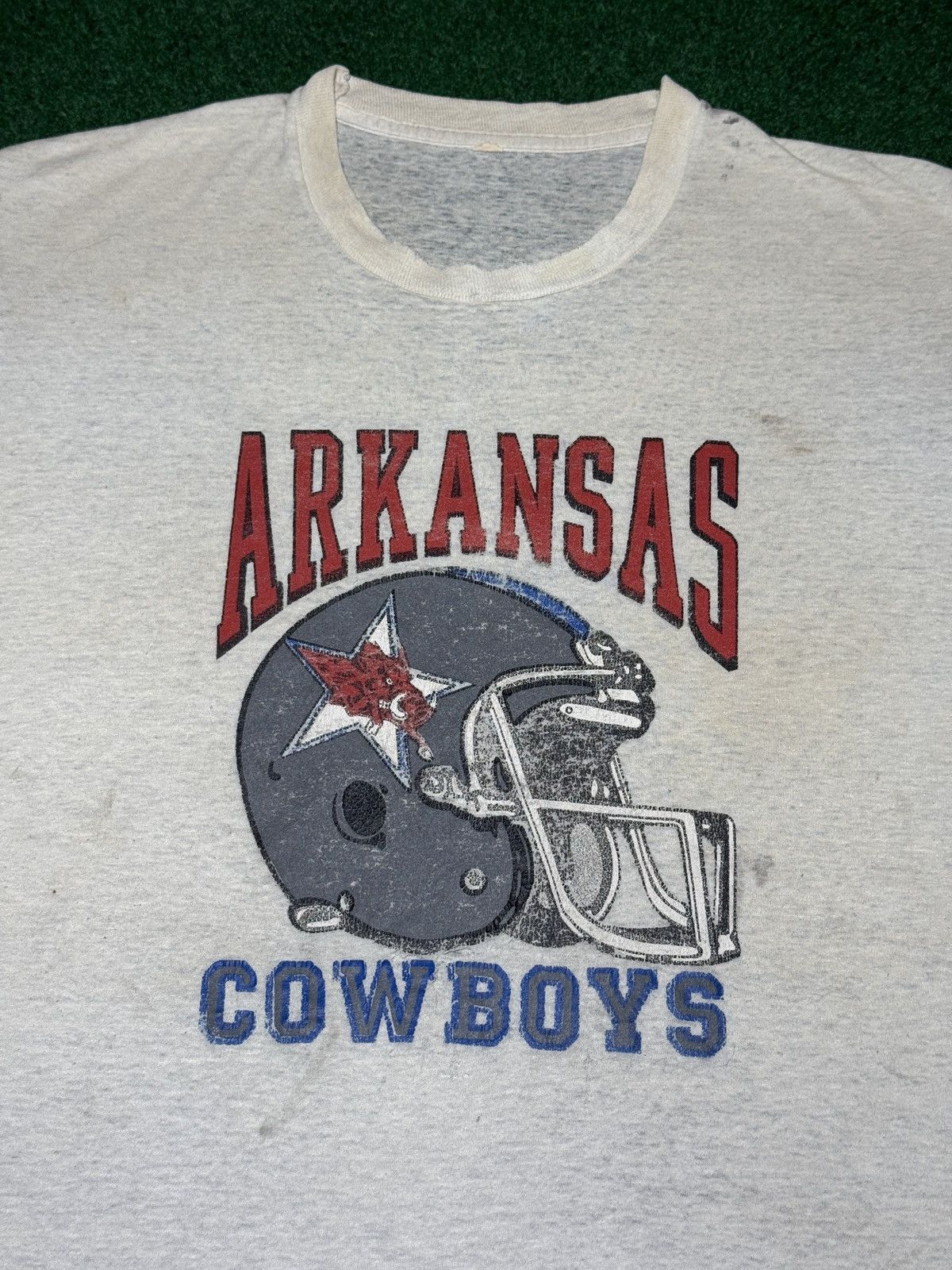 Vintage Vintage 80s Arkansas Razorbacks Cowboys RARE THIN T Shirts Size US XL / EU 56 / 4 - 2 Thumbnail