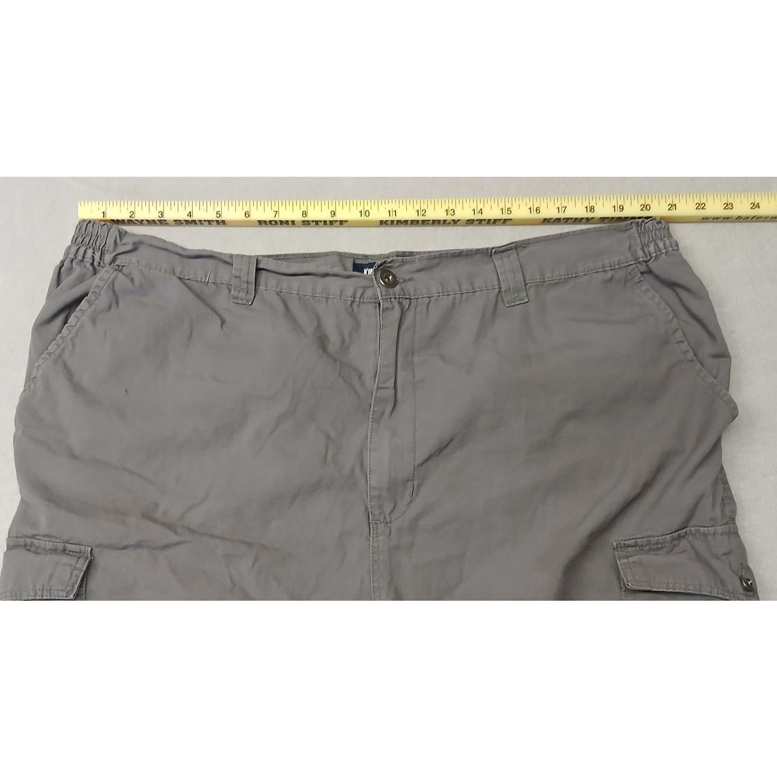 Other King Size (46) Men's Gray Cargo Style Relaxed Shorts Size US 30 / EU 46 - 2 Thumbnail
