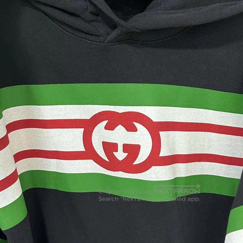 Gucci Black Striped Logo Hoodie. Size US XS / EU 42 / 0 - 4 Thumbnail
