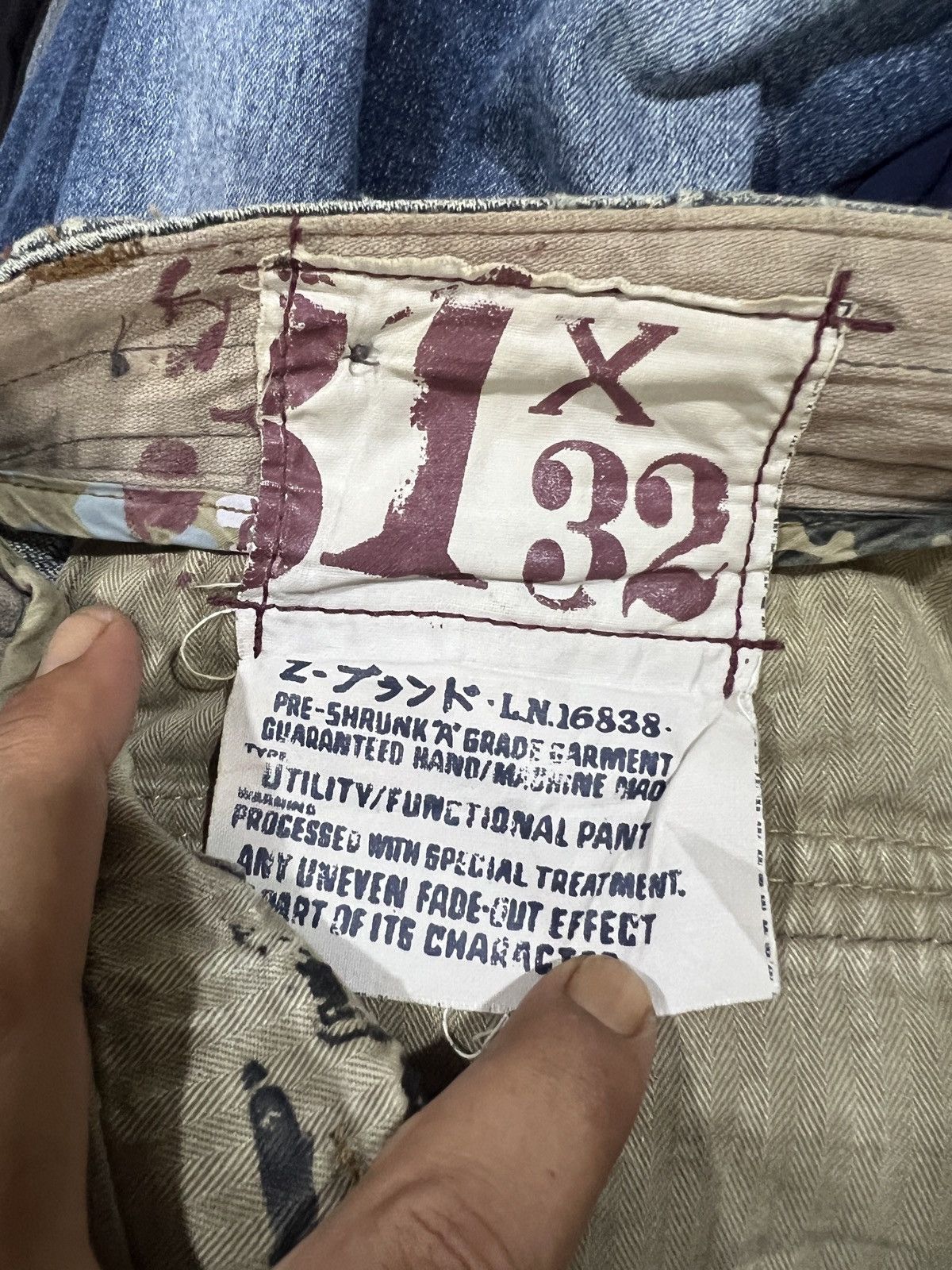 Z Brand 🔥Vintage Z Brand Double Knee Distressed Denim Size US 35 - 17 Thumbnail