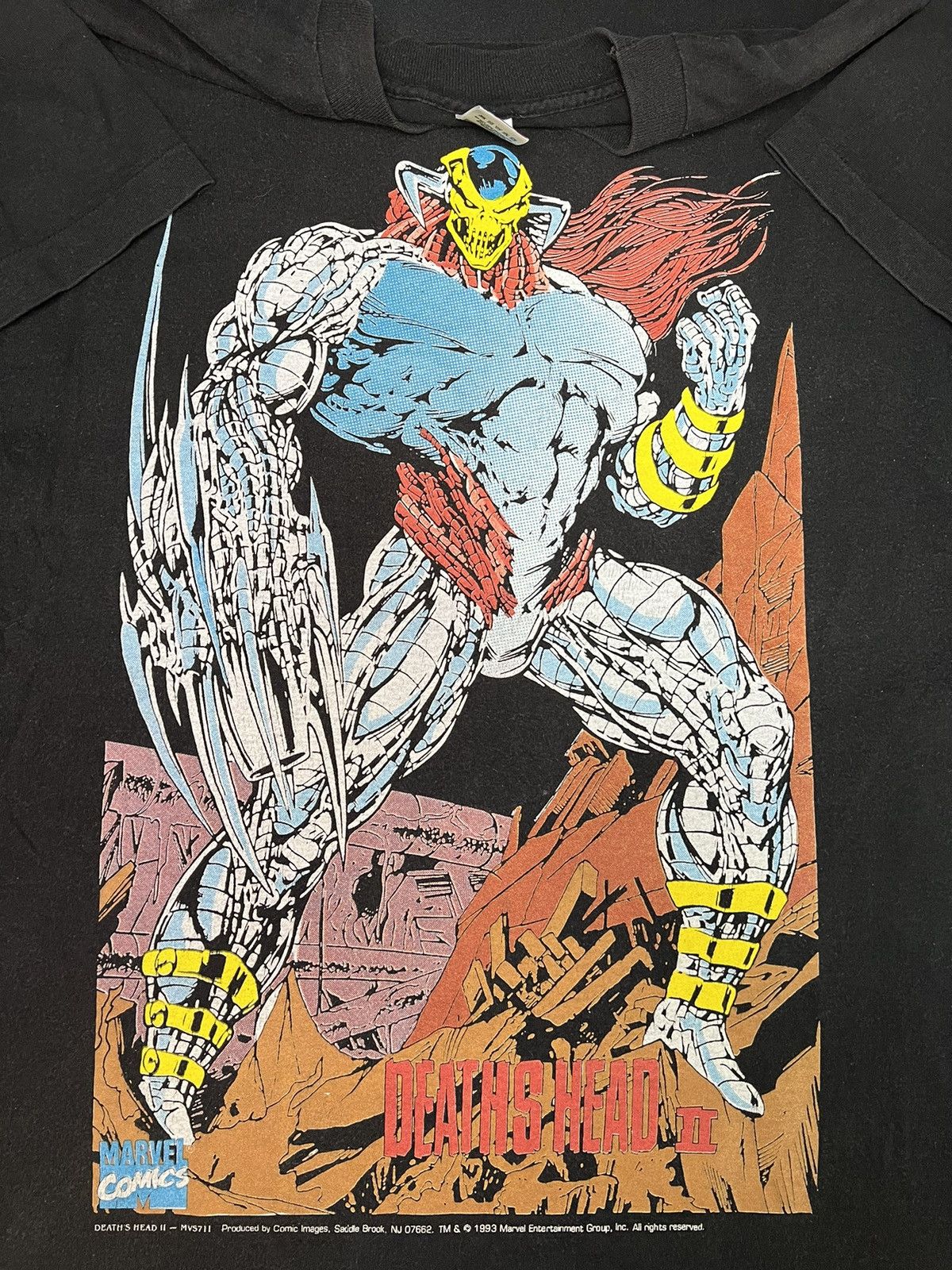 Vintage Marvel Death Head Comic Images T Shirt Size XL