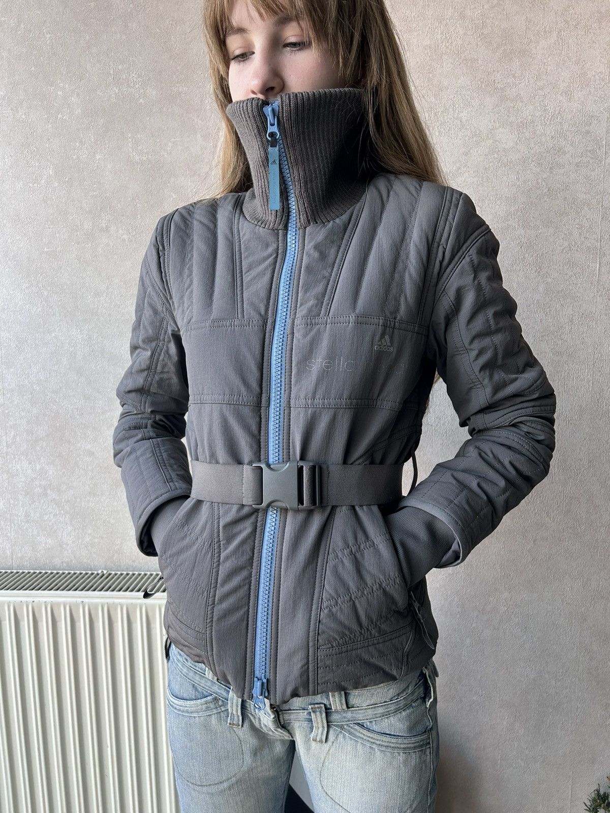 Y2K Adidas Stella McCartney Cropped Ski Puffer Jacket