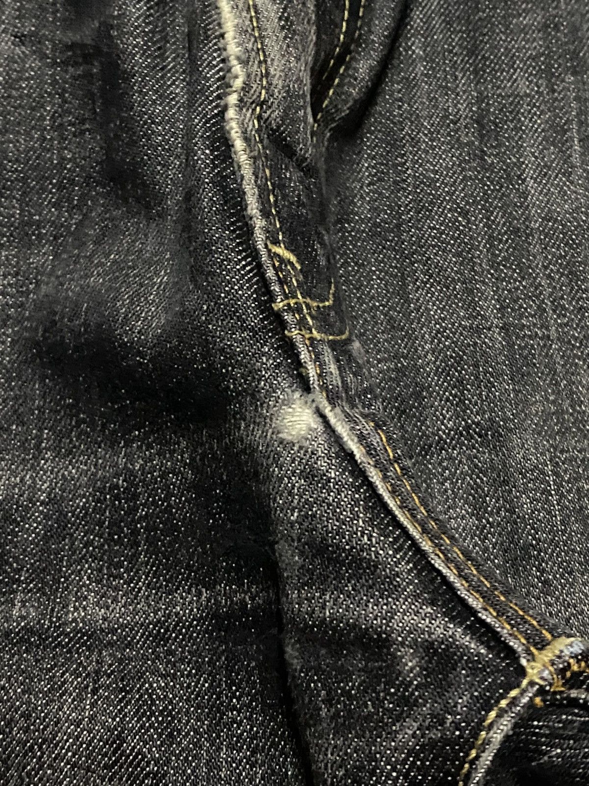 Jun Takahashi Japanese Brand Uniqlo Black Denim Distressed Loose Jeans Size US 33 - 9 Thumbnail