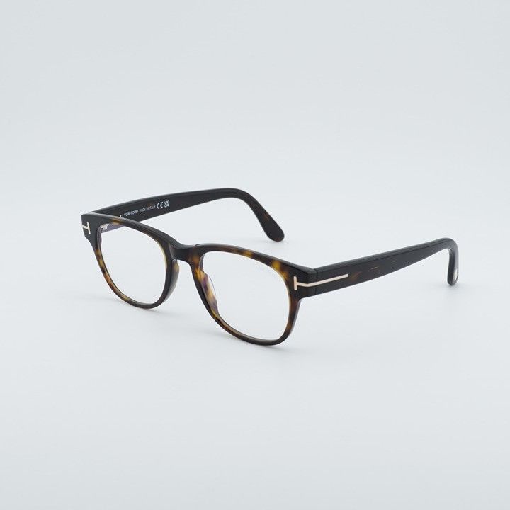 Tom Ford Tom Ford FT5898-B 052 Eyeglasses Havana 50mm Rectangle Frame Size ONE SIZE - 1 Thumbnail