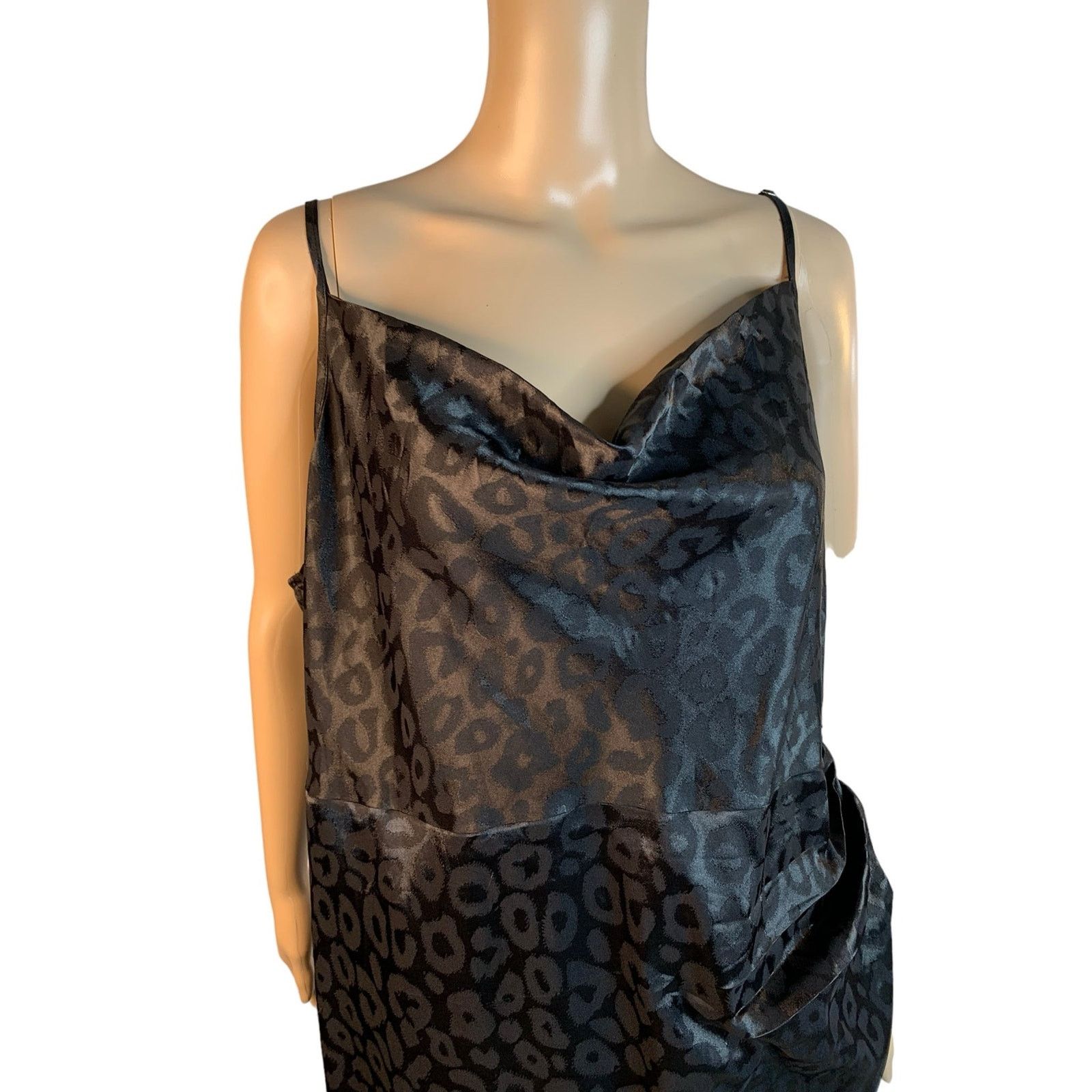 Shein SHEIN Womens 4X Black Leopard Nightdress Adjustable Straps Size 4XL / US 24-26 - 3 Thumbnail