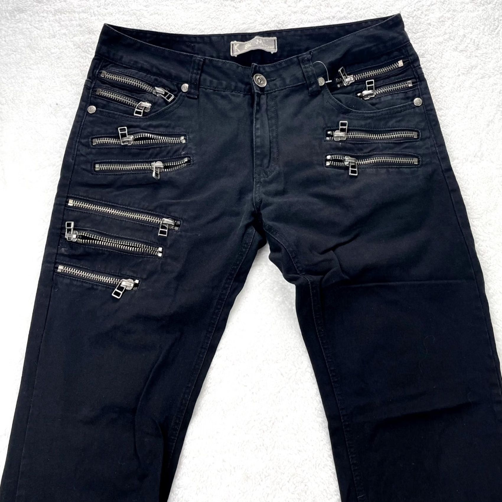 Vintage VINTAGE Kosmo Lupo Jeans Mens 34x31 Black Denim Straight Zipper Pockets Italy Min 34x31 Size US 34 / EU 50 - 3 Thumbnail