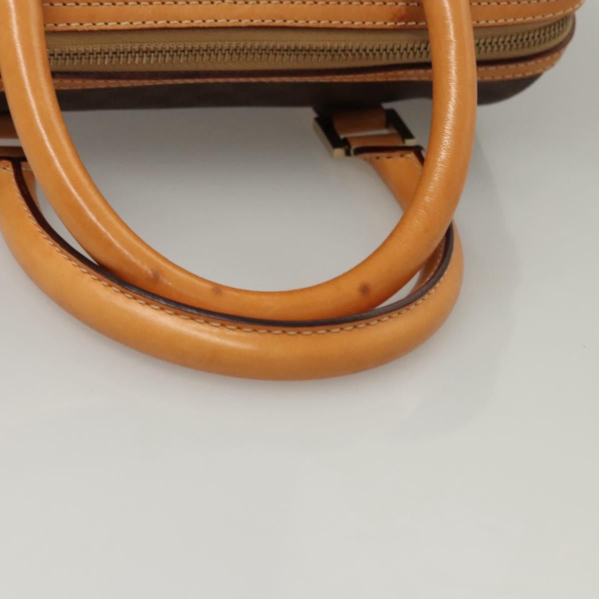 Celine CELINE Macadam Canvas Hand Bag Pvc Leather Brown Gold Size ONE SIZE - 7 Thumbnail