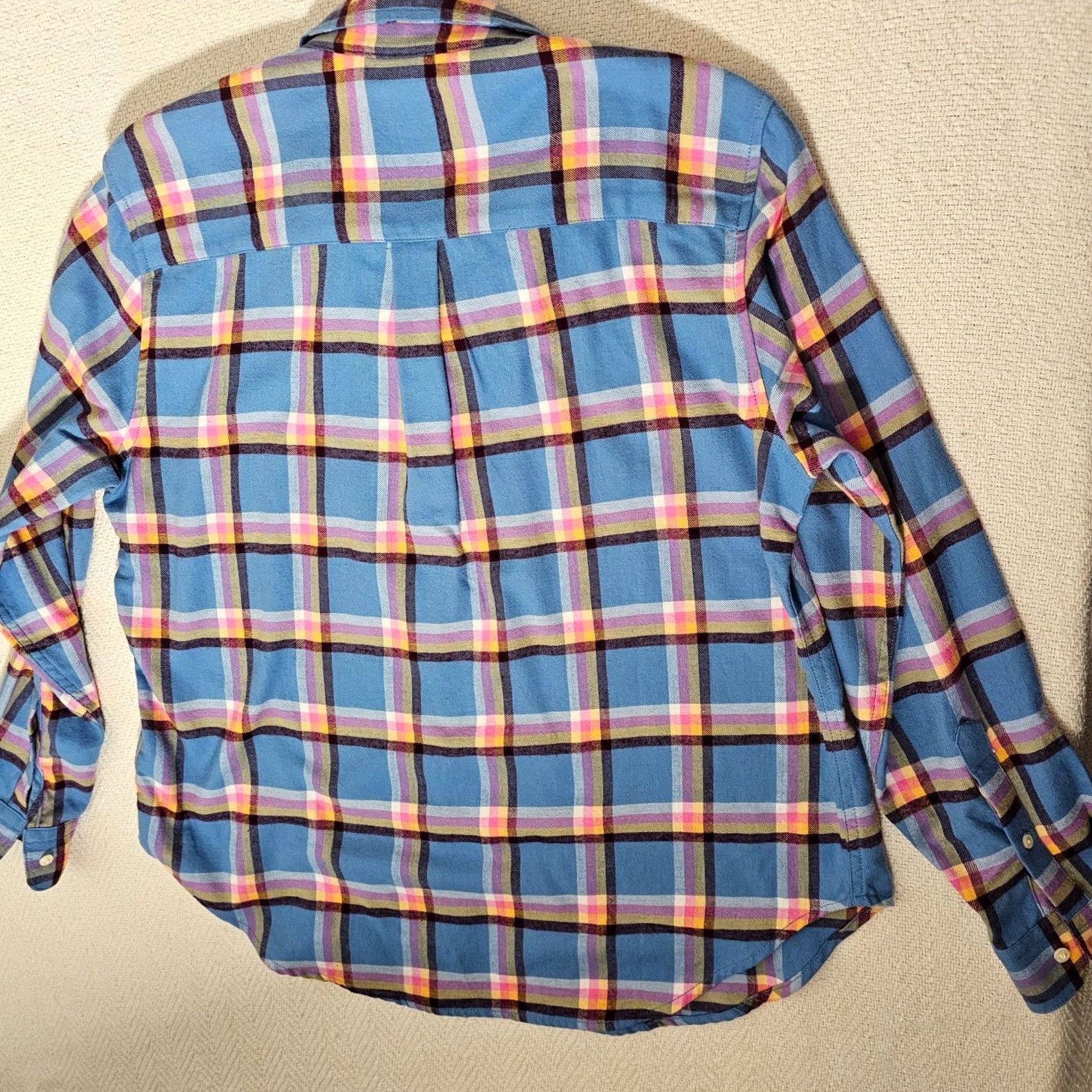 Gap GAP Button-Up Shirt Viscose Flannel Plaid Blue White M NWT Women Long Sleeve Casual Vintage: No Size M / US 6-8 / IT 42-44 - 7 Thumbnail