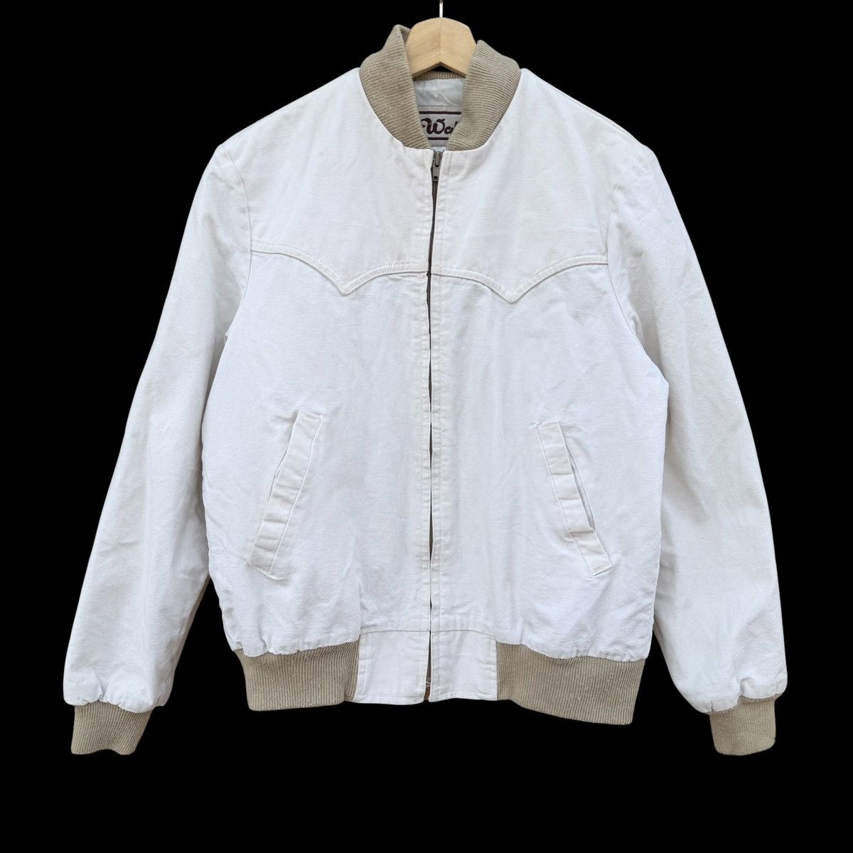 Other Vintage 80s Walls Western Bomber Chain Stitch Jacket White Size US M / EU 48-50 / 2 - 1 Thumbnail