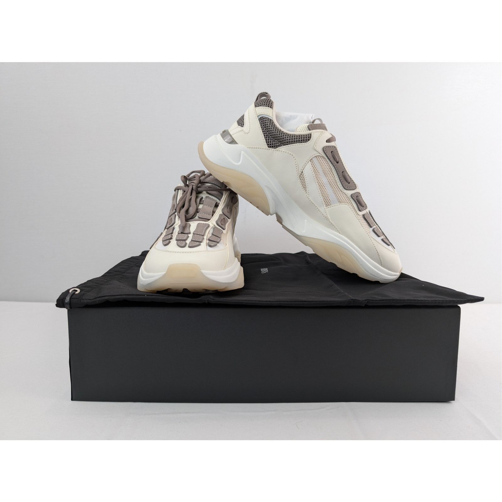 Amiri o1rshd1 Bone Runners Sneakers in Alabaster Size US 13 / EU 46 - 17 Thumbnail