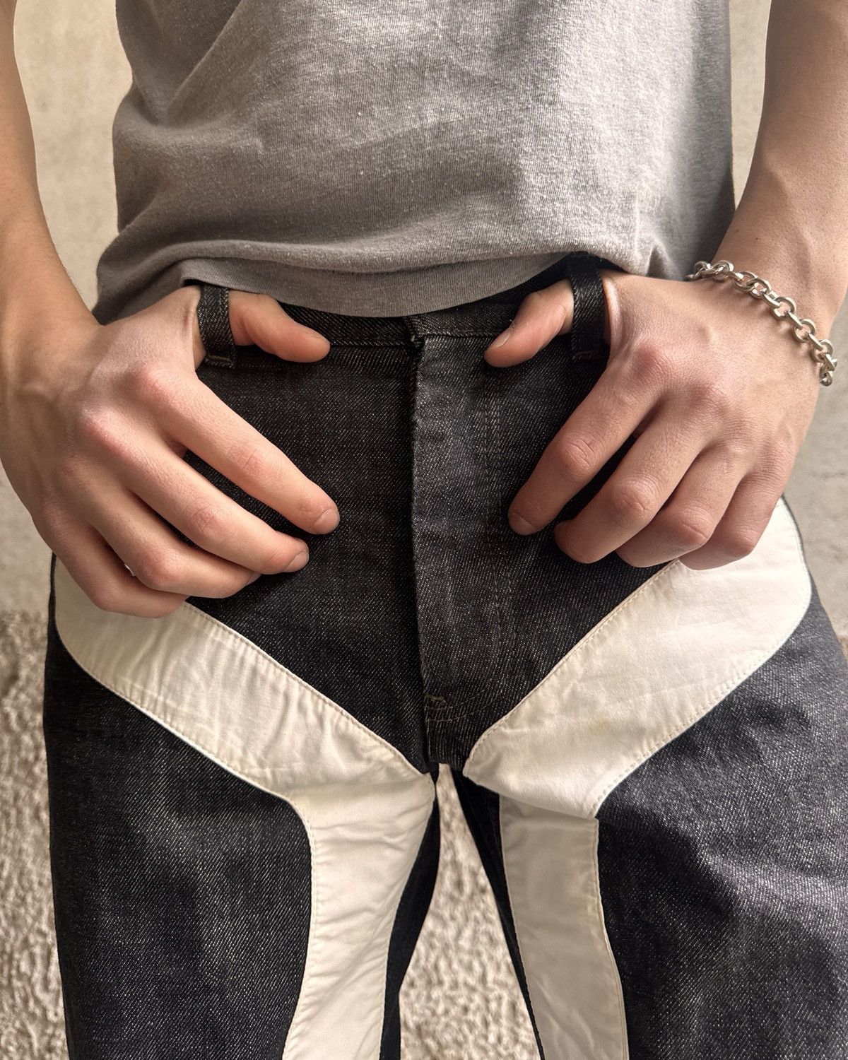 Helmut Lang Helmut Lang “Scissor” S/S 2003 Black Raw Denim Size US 30 / EU 46 - 5 Thumbnail