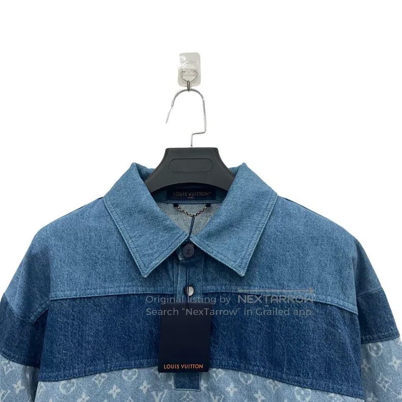 Louis Vuitton Louis Vuitton Blue striped full-print polo long sleeve Size US M / EU 48-50 / 2 - 3 Thumbnail
