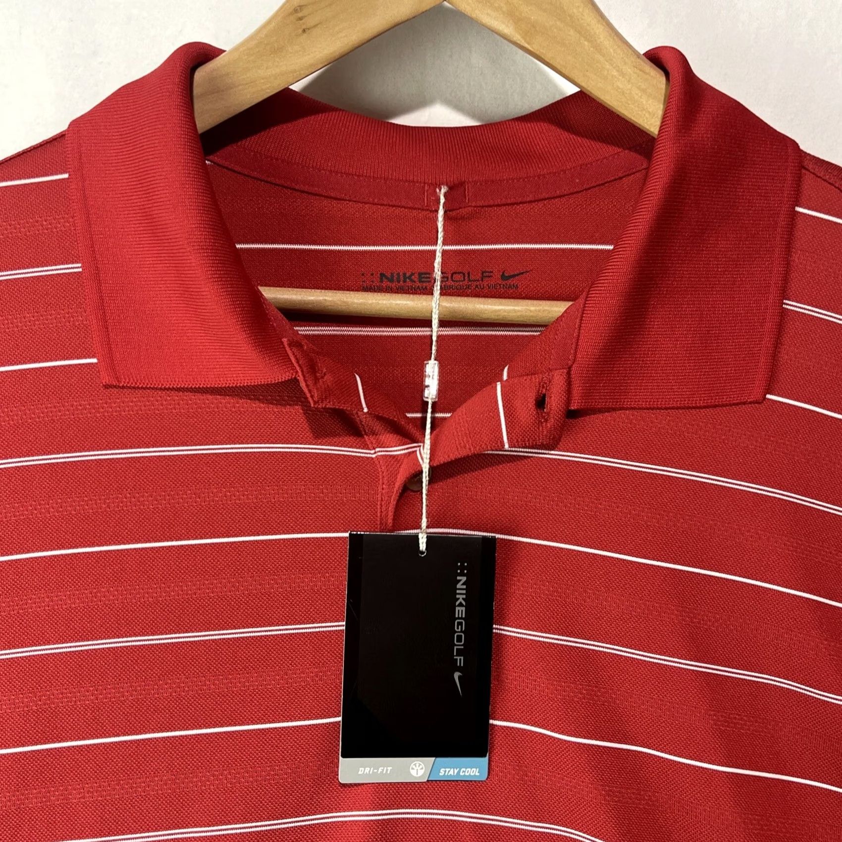 Nike Nike Polo Shirt Mens 2XL Striped Red Short Sleeve Polo Golf Tennis Button Up Size US XXL / EU 58 / 5 - 5 Thumbnail