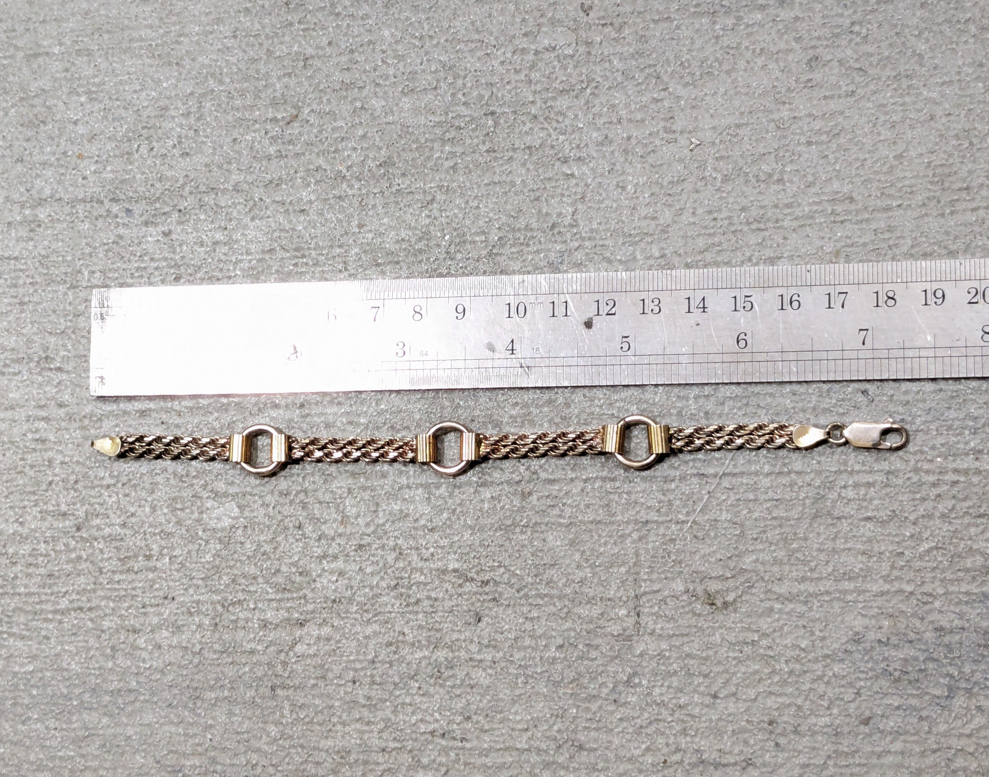 Jewelry Vintage Sterling Silver Bracelet 7.25 Rope Twist Round Chain Size ONE SIZE - 13 Thumbnail