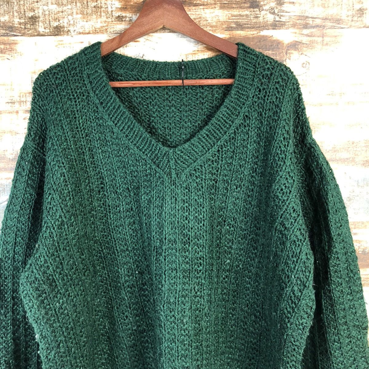 Japanese Brand DL Japan handmade vintage Green Knitwear #C552 Size US XL / EU 56 / 4 - 5 Thumbnail