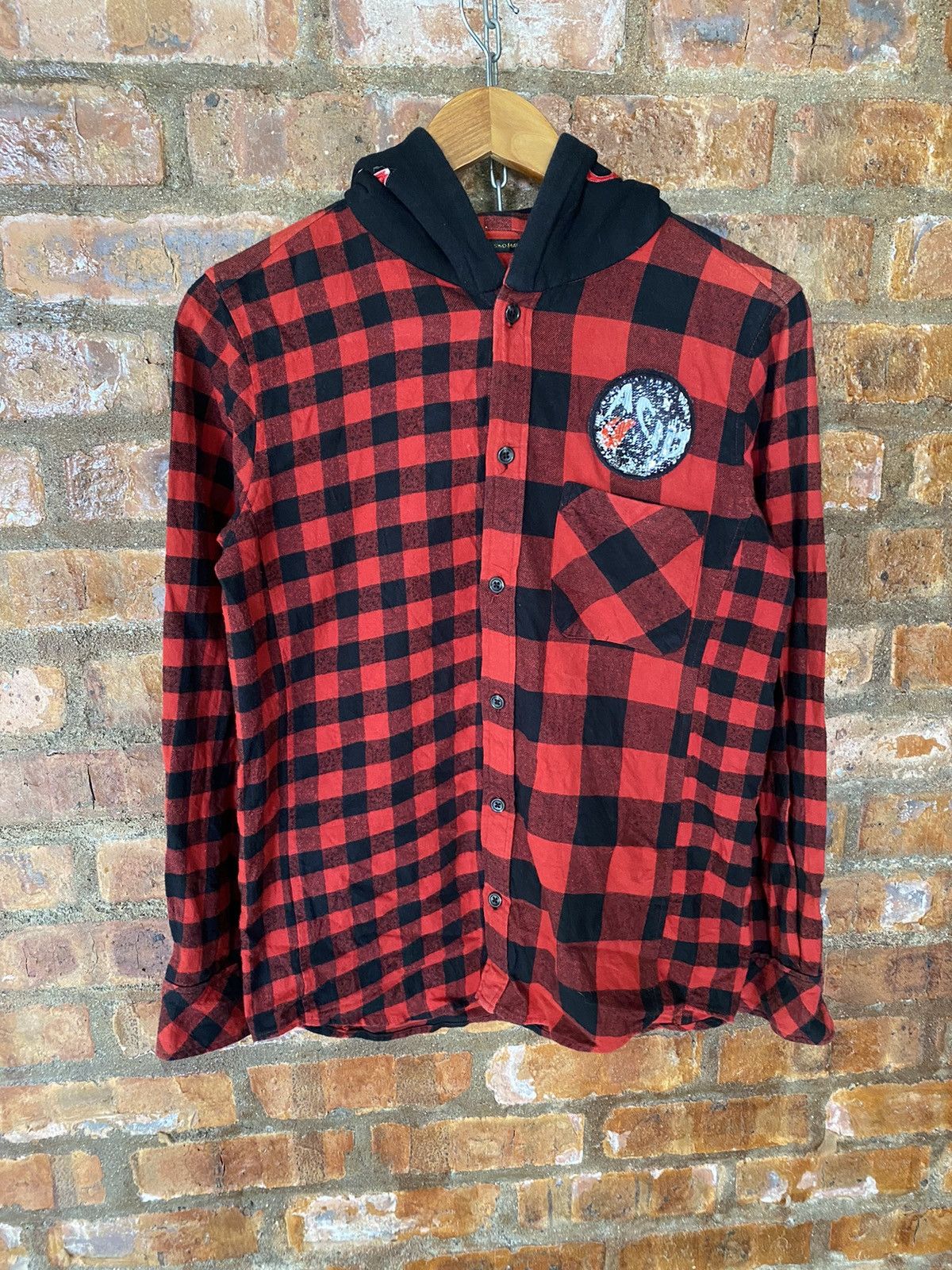 Japanese Brand Stud Muffin Japan Skull shadow flannel smile hoodie Size US M / EU 48-50 / 2 - 3 Thumbnail
