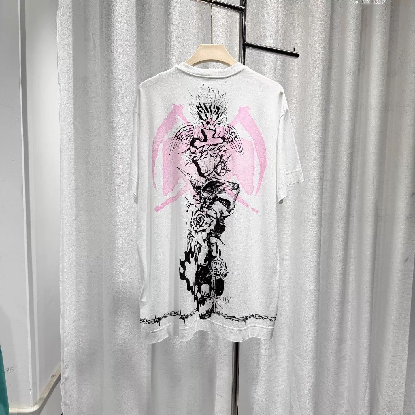 Givenchy White Graphic Short Sleeve T-Shirt Size US L / EU 52-54 / 3 - 2 Thumbnail
