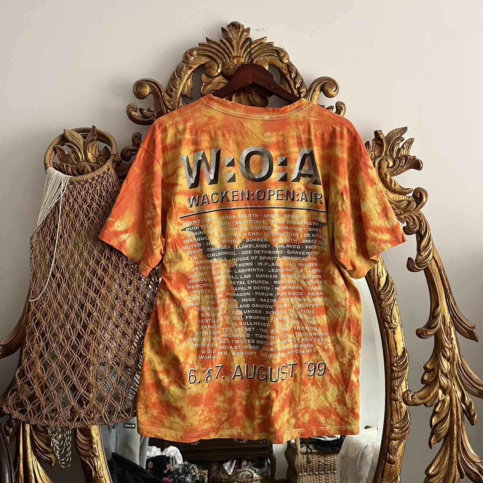 Vintage Wacken 90s Tie-Dye T-shirt Music Festival Tee Size US XL / EU 56 / 4 - 2 Thumbnail