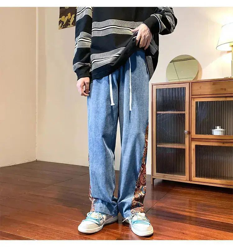 Japanese Brand Patchwork Wide Leg Denim Size US 32 / EU 48 - 6 Thumbnail