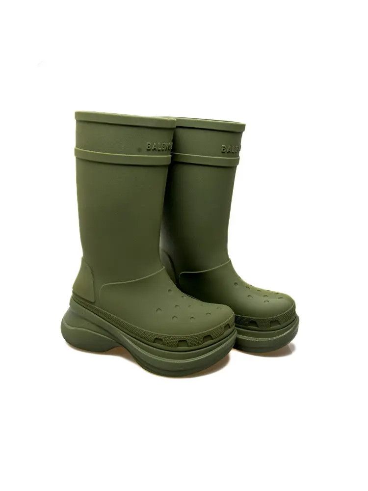 Balenciaga × Crocs o1in1g0724 Crocs™ Boots in Green Size US 11 / EU 44 - 2 Thumbnail