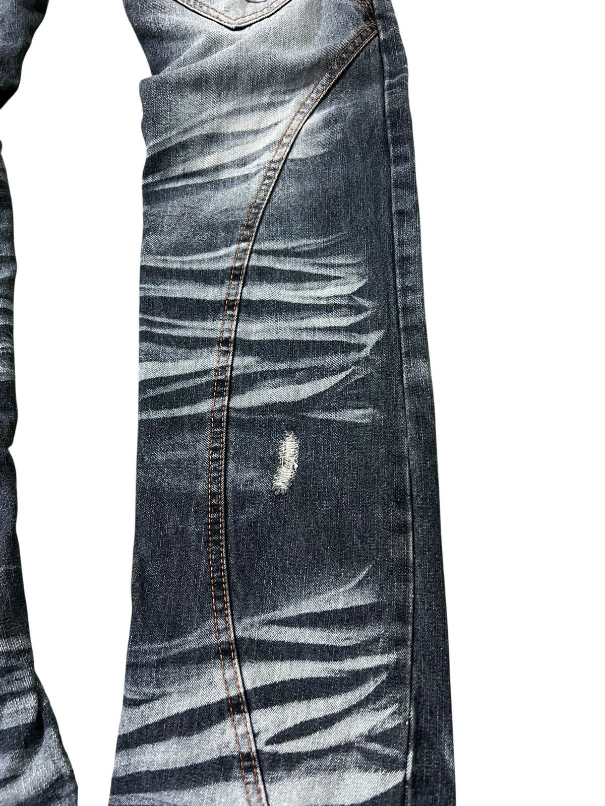 Kapital 💥Flare💥Vintage Lowbox Clawmark Distress Jean Rare Size US 33 - 9 Thumbnail