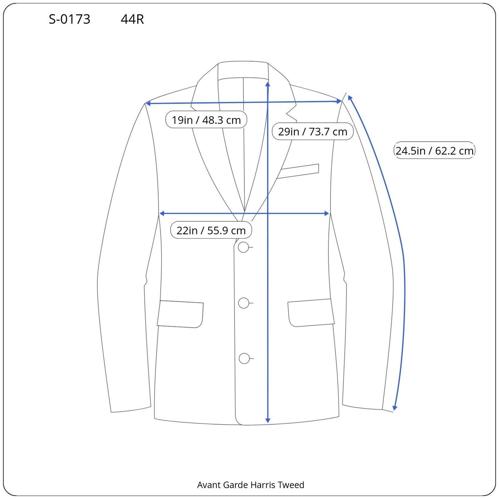 Harris Tweed Avant Garde Harris Tweed Blazer 44R Mens Sport Coat Jacket Size 44R - 8 Thumbnail