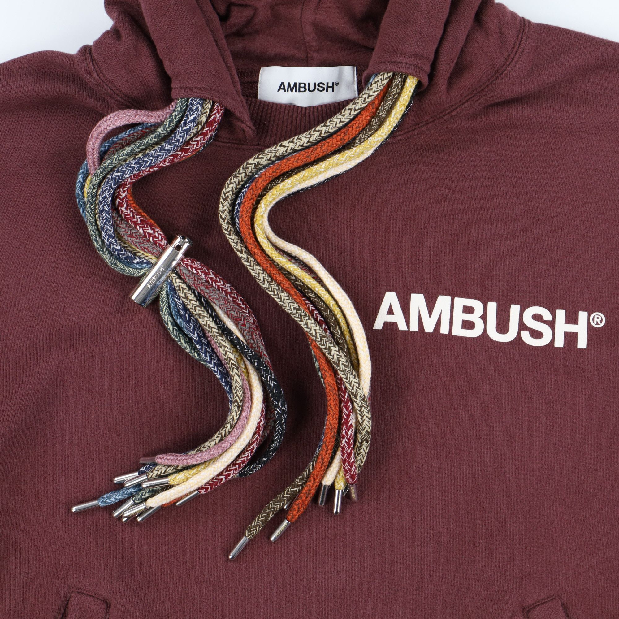 Ambush Design Burgundy Multi Drawstring Logo Hoodie Size S / US 4 / IT 40 - 5 Thumbnail