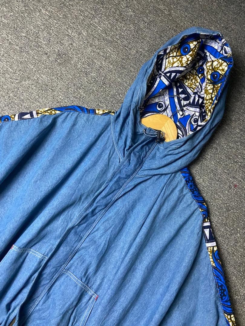 Japanese Brand Amina Brand Denim Ponco With Hood (177) Size US XXL / EU 58 / 5 - 9 Thumbnail