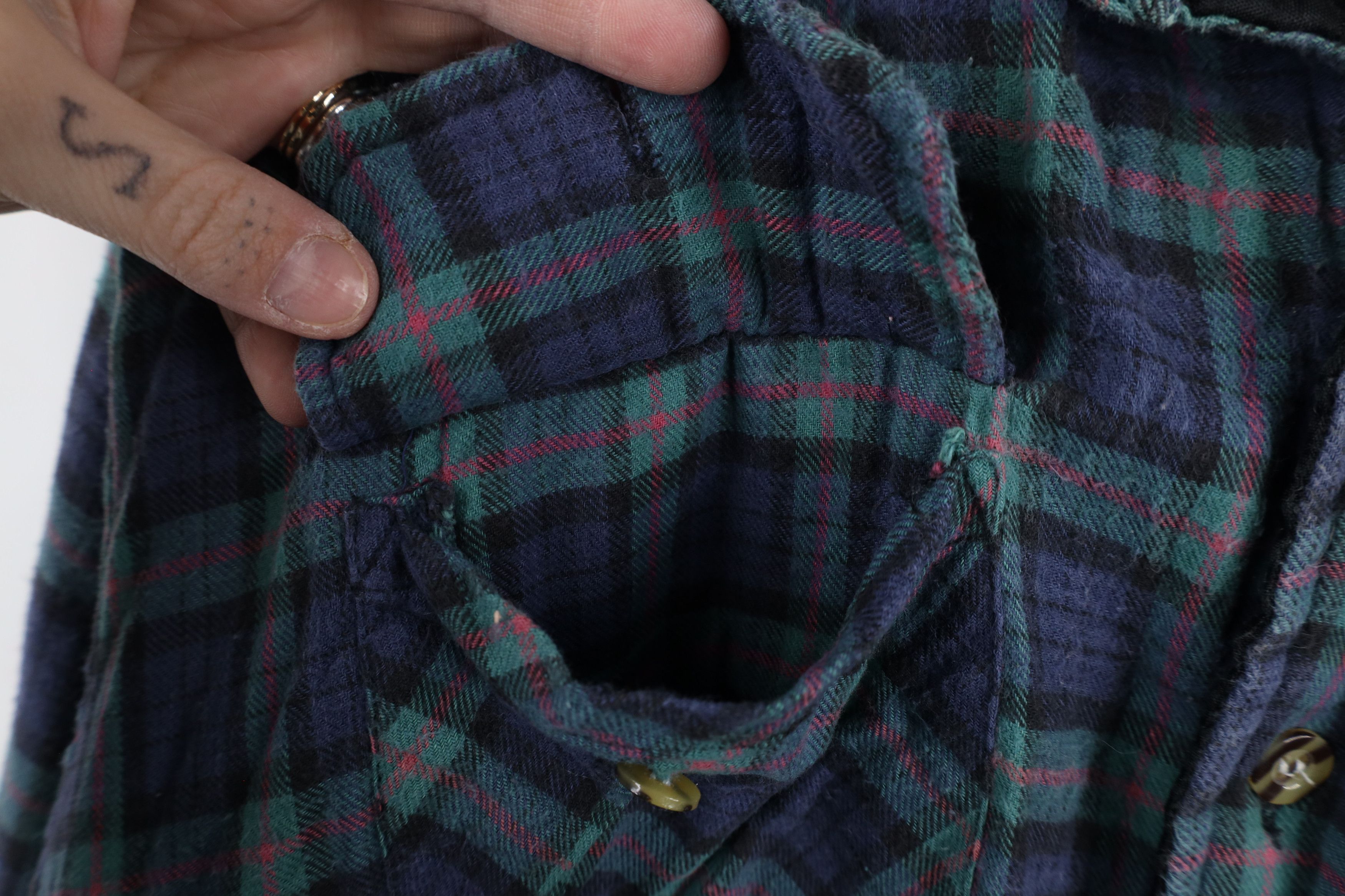 Vintage Vintage 90s Streetwear Quilted Flannel Button Shirt Jacket Size US XL / EU 56 / 4 - 7 Thumbnail