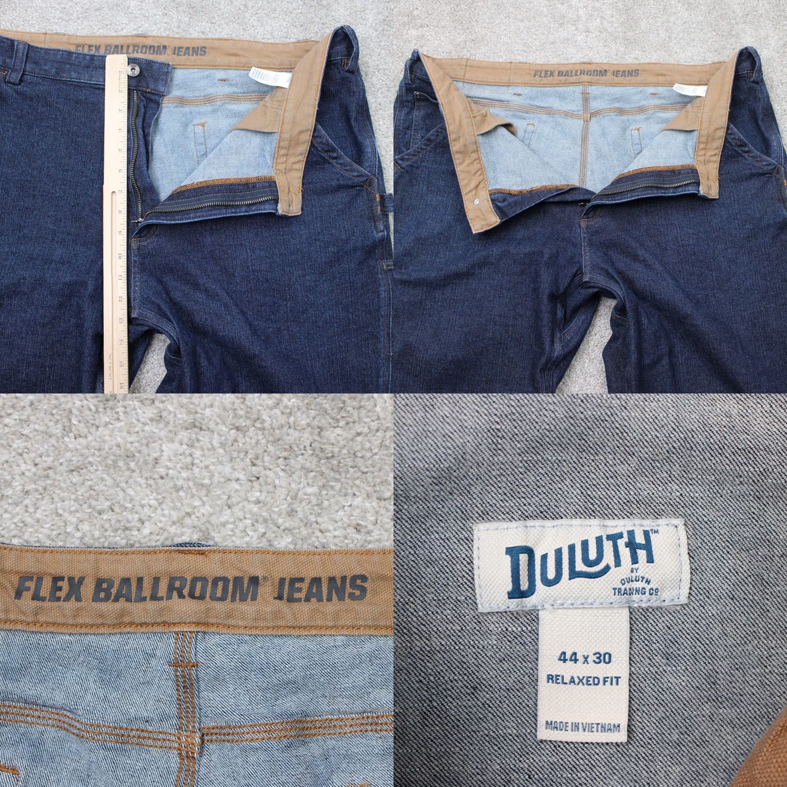 Vintage Duluth Jeans Mens 44x30 Blue DuluthFlex Ballroom Relaxed Fit Carpenter Stretch Size US 44 / EU 60 - 8 Thumbnail