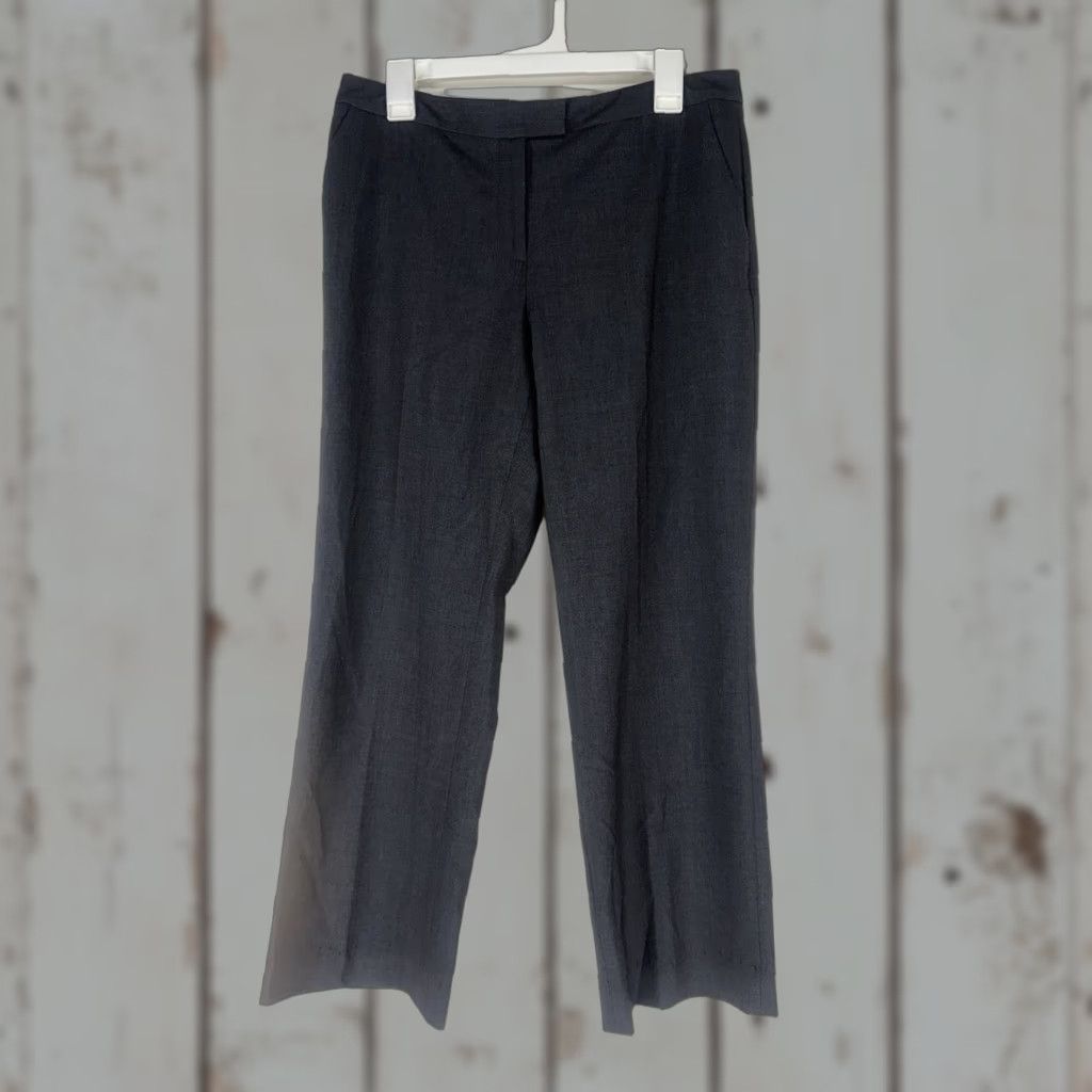 Calvin Klein Calvin Klein Gray Wide-Leg Dress Pants Women Size 8P Size 30" / US 8 / IT 44 - 1 Thumbnail