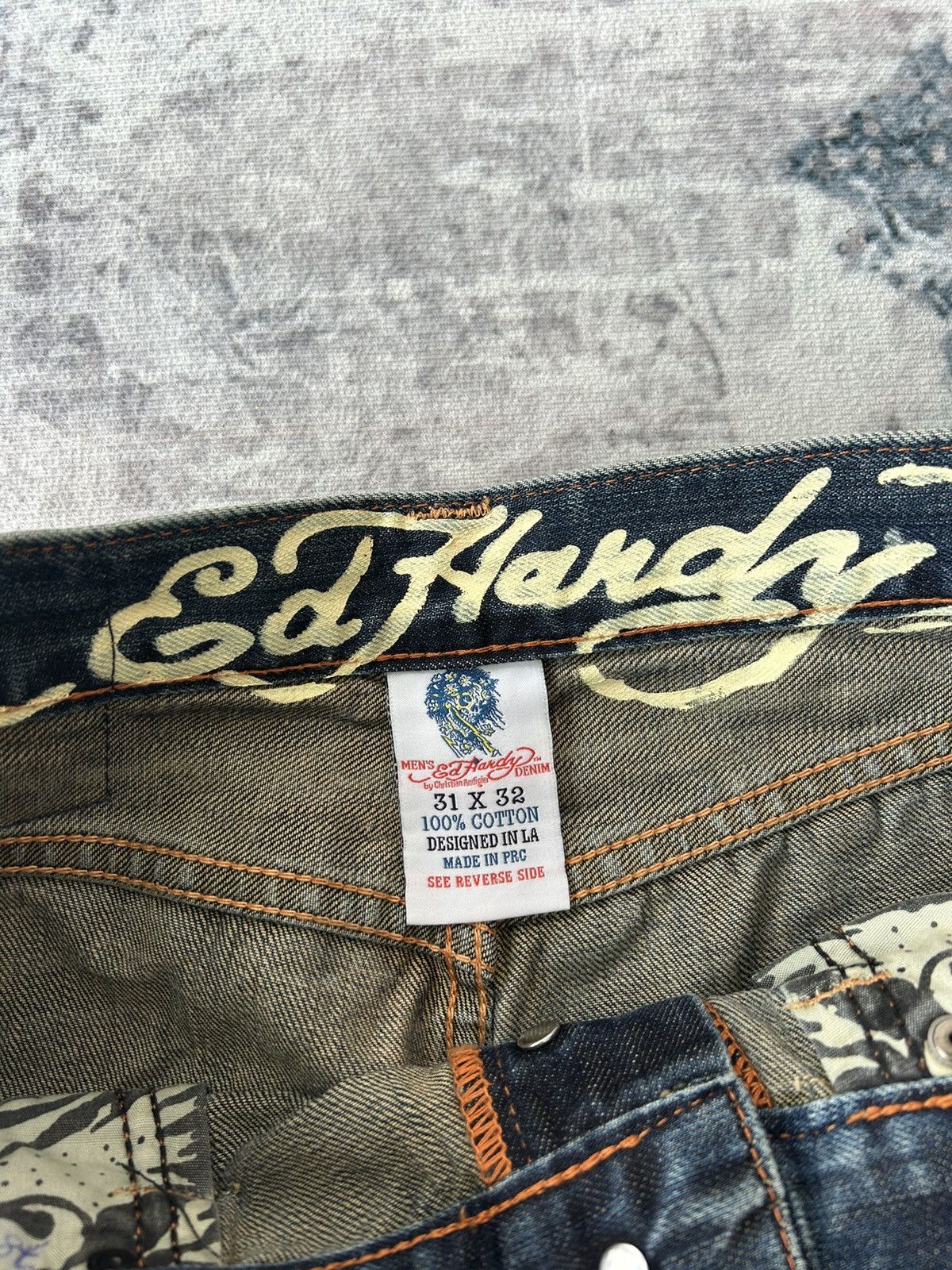 Ed Hardy KILLS LOVE Skull Logo Ed Hardy Jeans Size US 32 / EU 48 - 17 Thumbnail