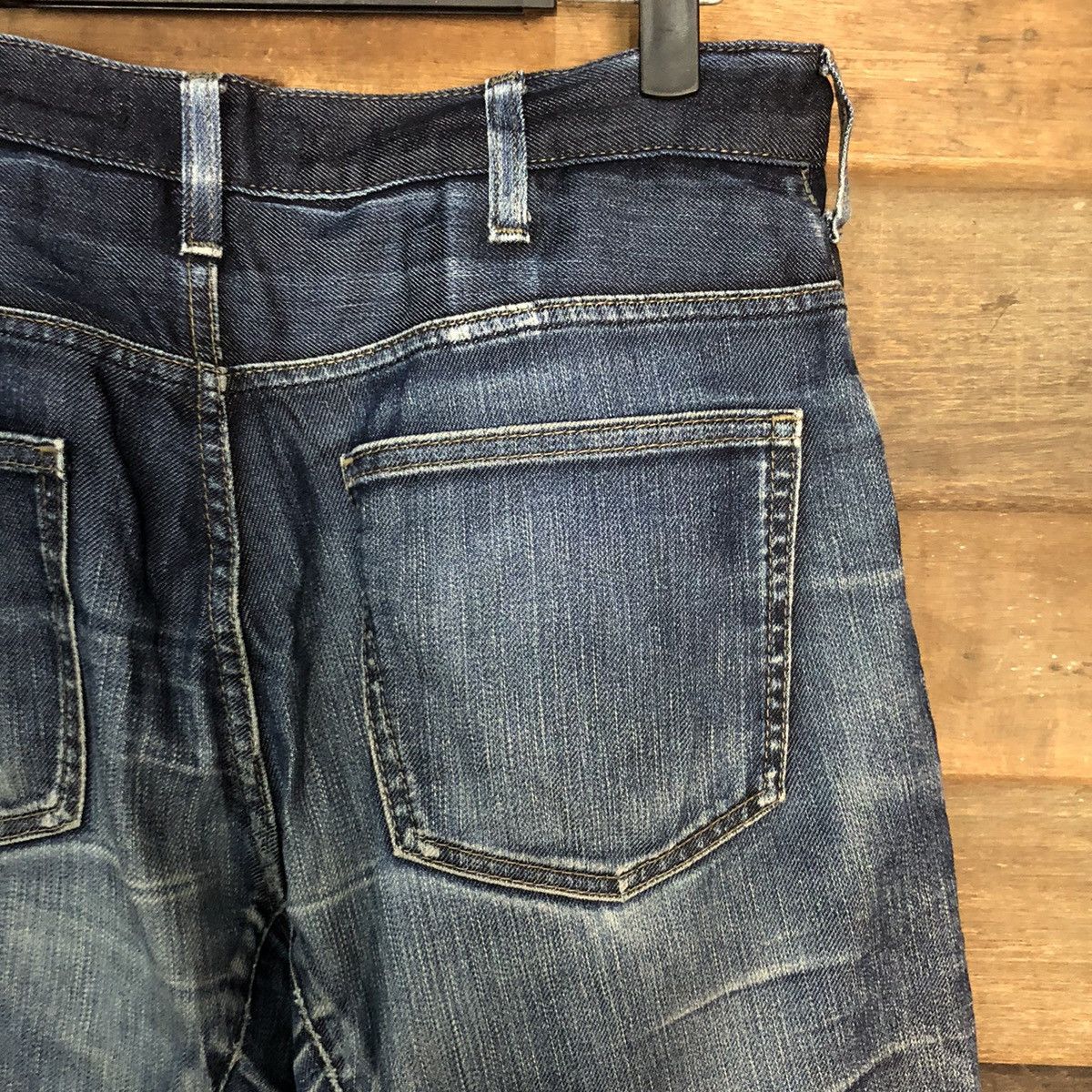 Japanese Brand Uniqlo Jeans Blue faded Distressed Denim Pants #7328 Size US 27 - 16 Thumbnail