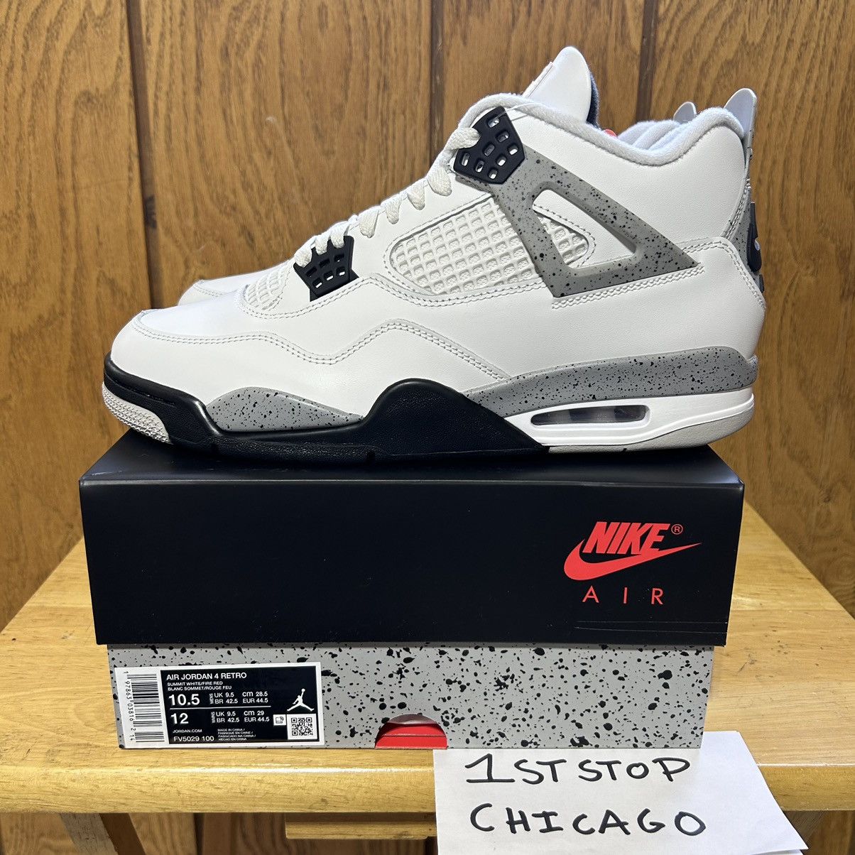 Jordan Brand × Nike Air Jordan 4 Retro OG White Cement 2025 Mens 10.5 FV5029-100 Size US 10.5 / EU 43-44 - 6 Thumbnail