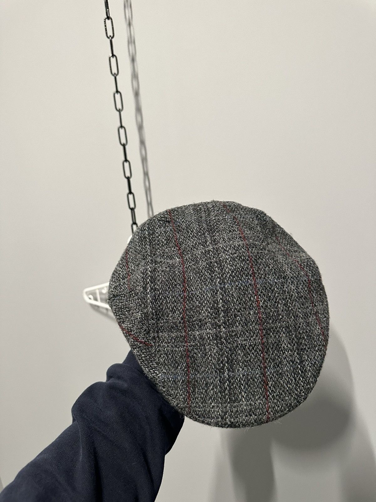 Harris Tweed Harris Tweed Hat Grey Wool Flat Cap Made in United Kingdom Size ONE SIZE - 2 Thumbnail